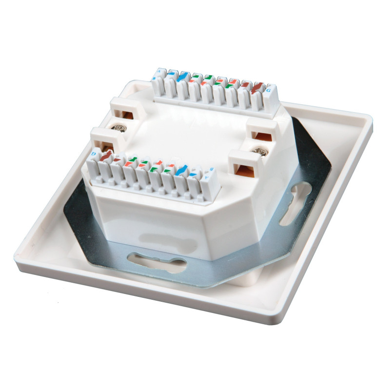 Zásuvka Solarix CAT5E UTP 2 x RJ45 pod omietku biela