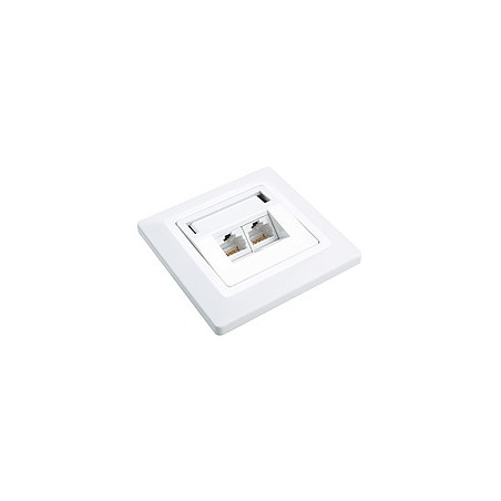 Zásuvka Solarix CAT6 UTP 2 x RJ45 pod omietku biela