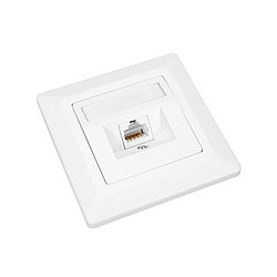 Zásuvka Solarix CAT6 STP 1 x RJ45 pod omietku biela