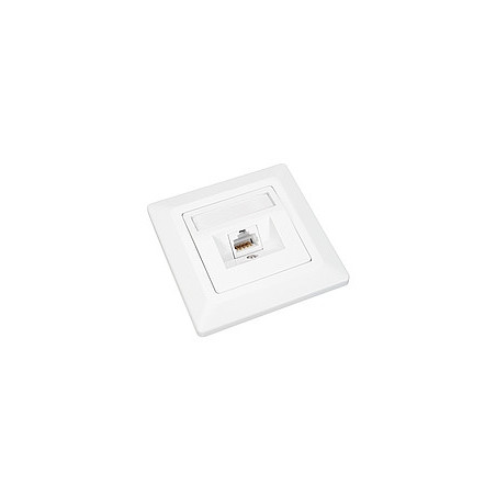 Zásuvka Solarix CAT6 STP 1 x RJ45 pod omietku biela