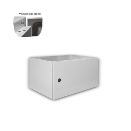 Datacom 19"vonkajší rozvádzač 4U/600x400 IP65 sivý