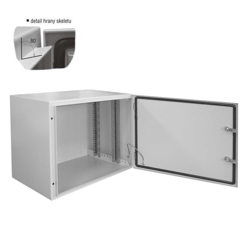 Datacom 19"vonkajší rozvádzač 9U/600x400 IP65 sivý