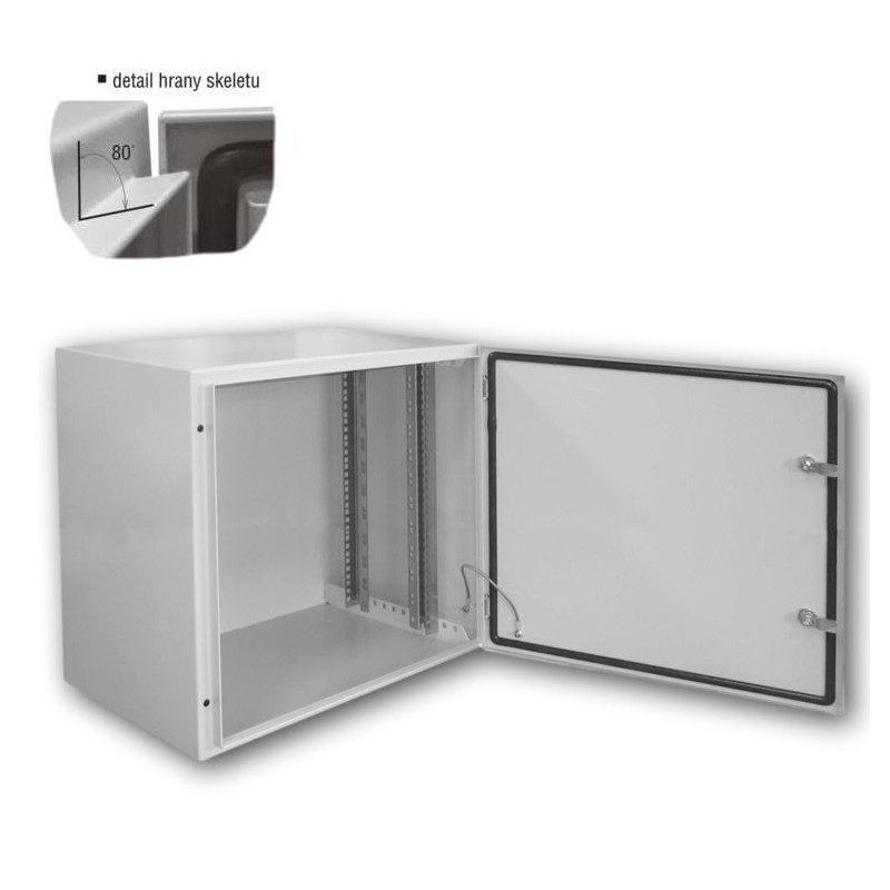 Datacom 19"vonkajší rozvádzač 12U/600x400 IP65 sivý