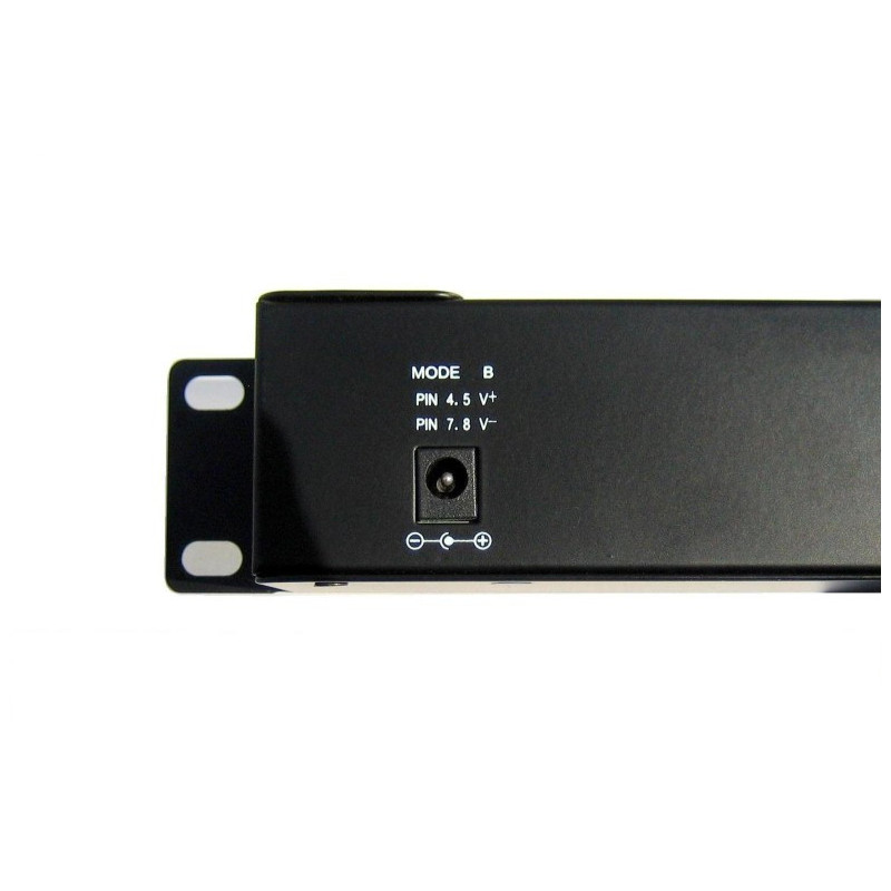POE Gigabitový Patch panel Cat5 19" 12port 1U