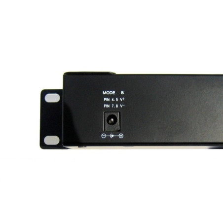 POE Gigabitový Patch panel Cat5 19" 12port 1U