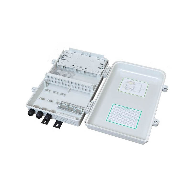 Optický FTTH spojovací box pre 24 pigtailov vr.