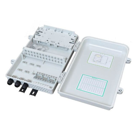 Optický FTTH spojovací box pre 24 pigtailov vr.