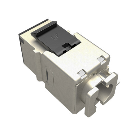 Rýchlozarezávacie keystone Solarix CAT6A STP SXKJ-10G-STP-BK-NA Component Level a 4PPoE certifikácia