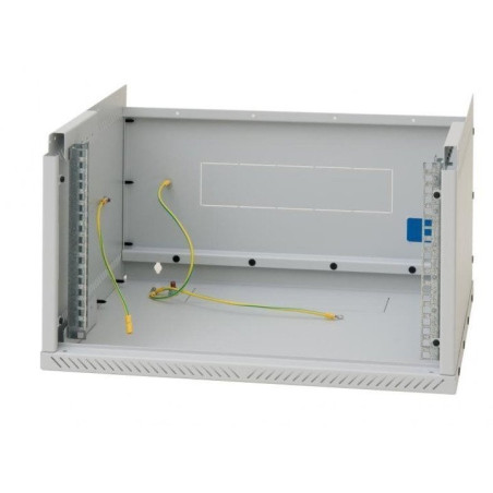 19"rozvádzač jednodiel.6U/400mm FLAT-PACK plech.dv.