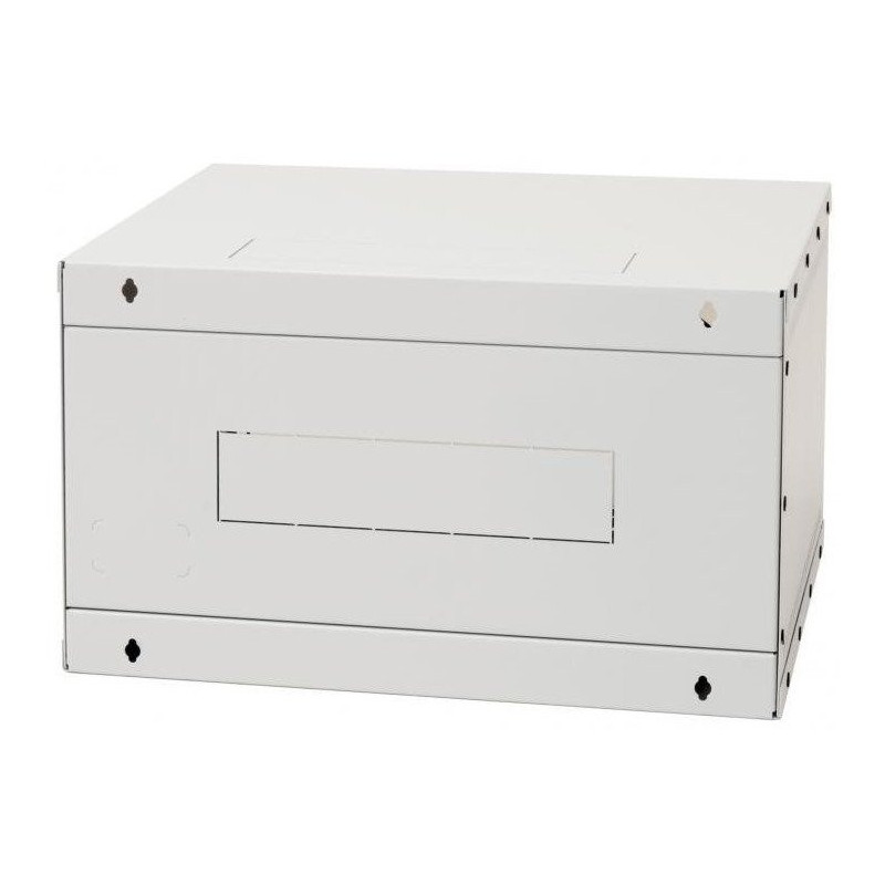 19"rozvádzač jednodiel.6U/400mm FLAT-PACK plech.dv.
