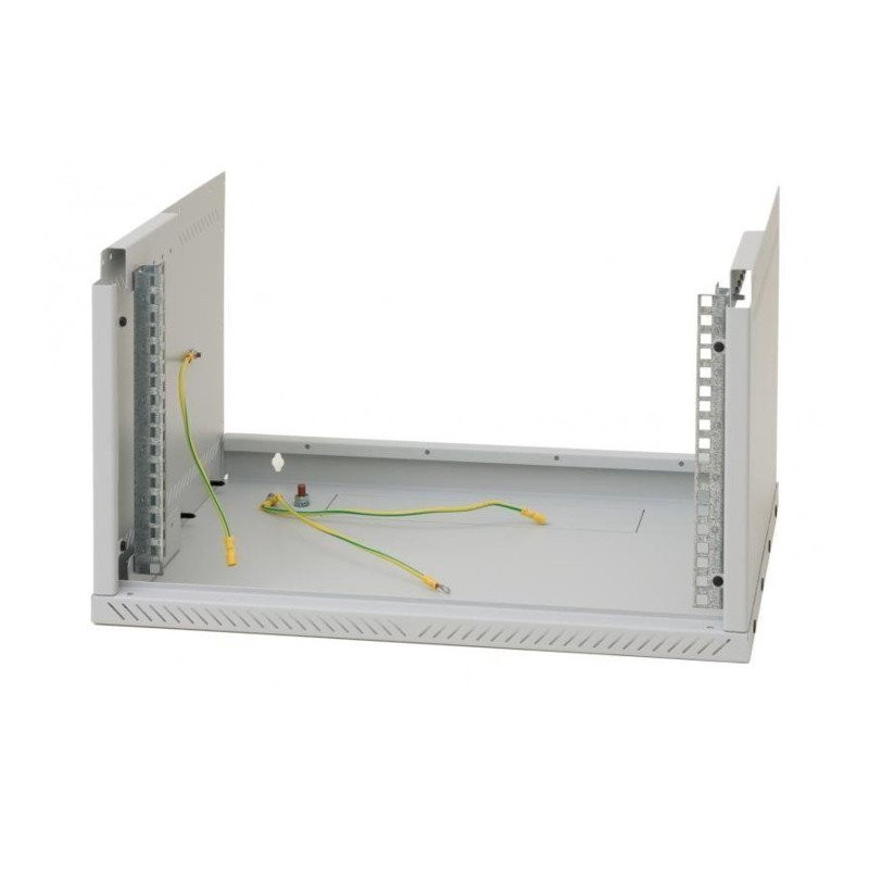 19"rozvádzač jednodiel.9U/400mm FLAT-PACK plech.dv.
