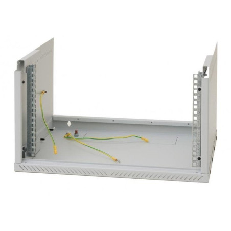 19"rozvádzač jednodiel.12U/400mm FLAT-PACK plech.dv.