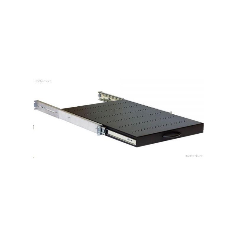 19" výsuv.polica 650mm plnovýsuv, nosn.45kg čierna