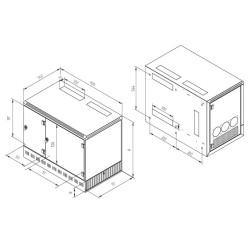 19| rozv.nást.12U/900x540mm+2U,server vpravo,čierny
