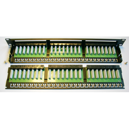 DATACOM Patch panel 48p. Cat5e 1U BK 8x6p. Modul, UTP, 19"