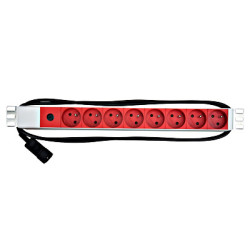 Napájací panel PDU 19",8xČSN,1xC14,10A,1U,kábel 2m