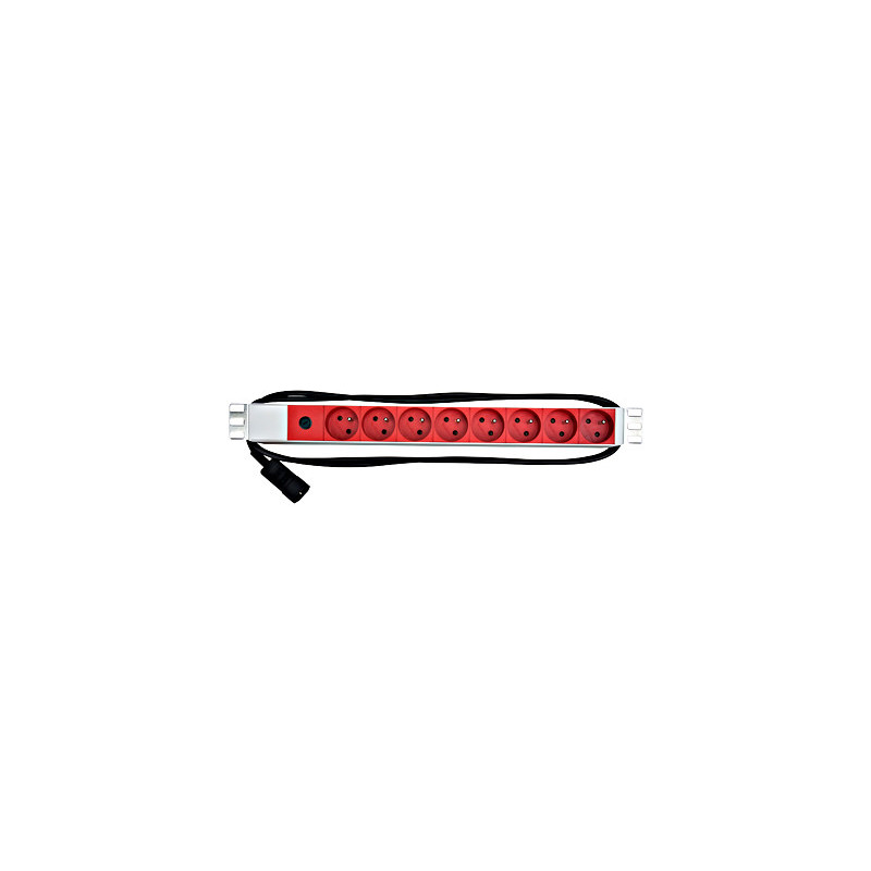 Napájací panel PDU 19",8xČSN,1xC14,10A,1U,kábel 2m
