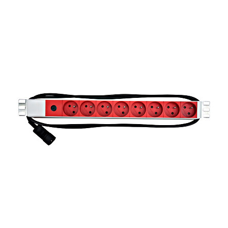 Napájací panel PDU 19",8xČSN,1xC14,10A,1U,kábel 2m