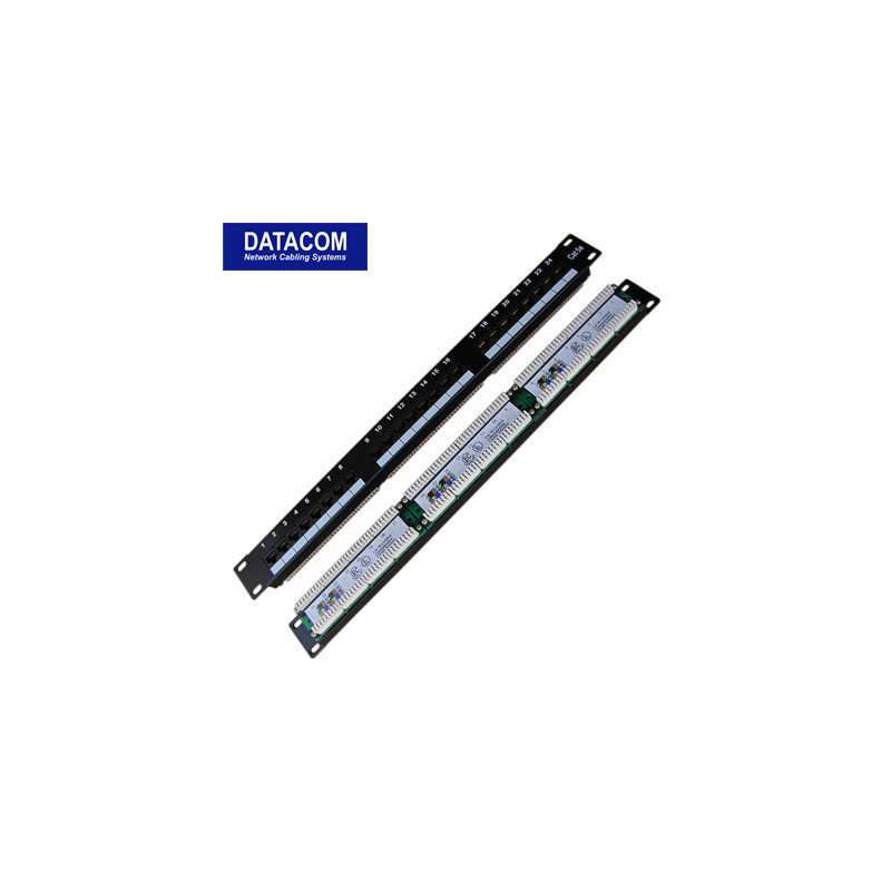 DATACOM Patch panel 24x RJ-45, Cat5e UTP, 1U, 19" LSA