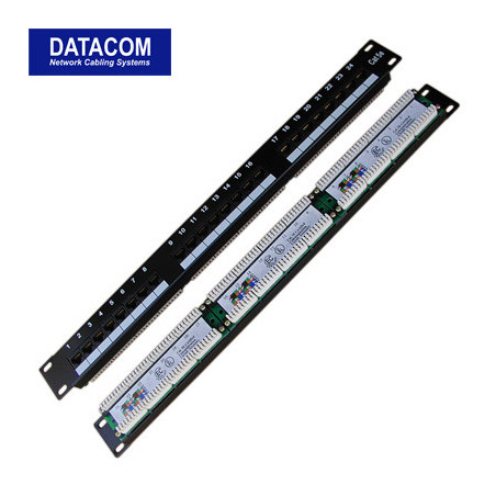DATACOM Patch panel 24x RJ-45, Cat5e UTP, 1U, 19" LSA