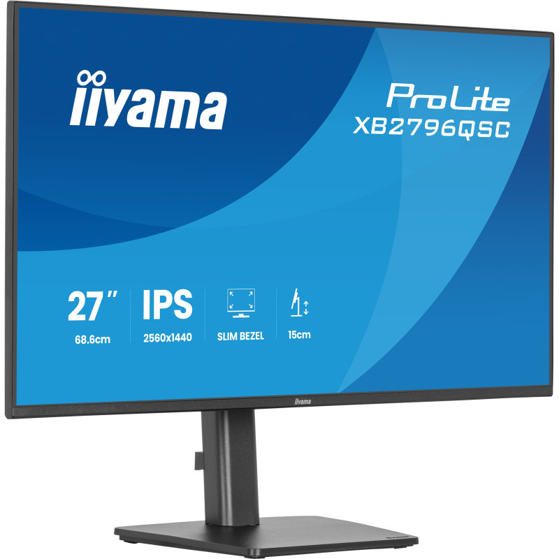 iiyama ProLite/XB2796QSC-B1/27"/IPS/QHD/75Hz/4ms/Čierna/3R