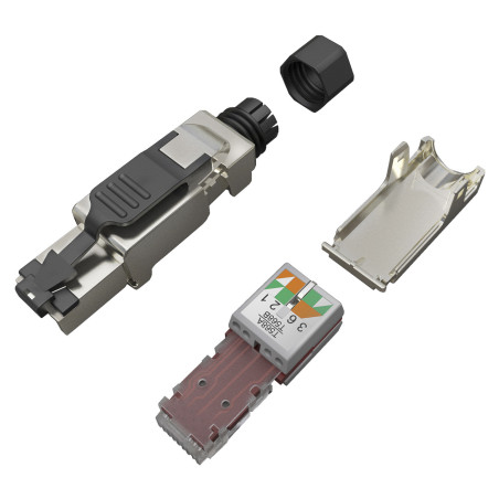 Konektor MPTL univerzálny RJ45 CAT6 STP samorezný SXRJ45-6-STP-BK-SA