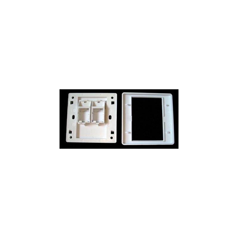 WALL plate SA s rámčekom pre 2keystone (80 x 80)