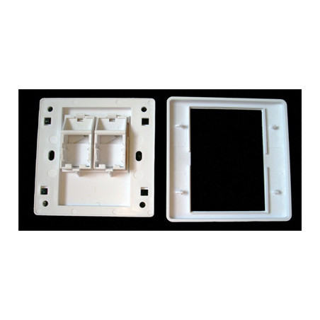 WALL plate SA s rámčekom pre 2keystone (80 x 80)