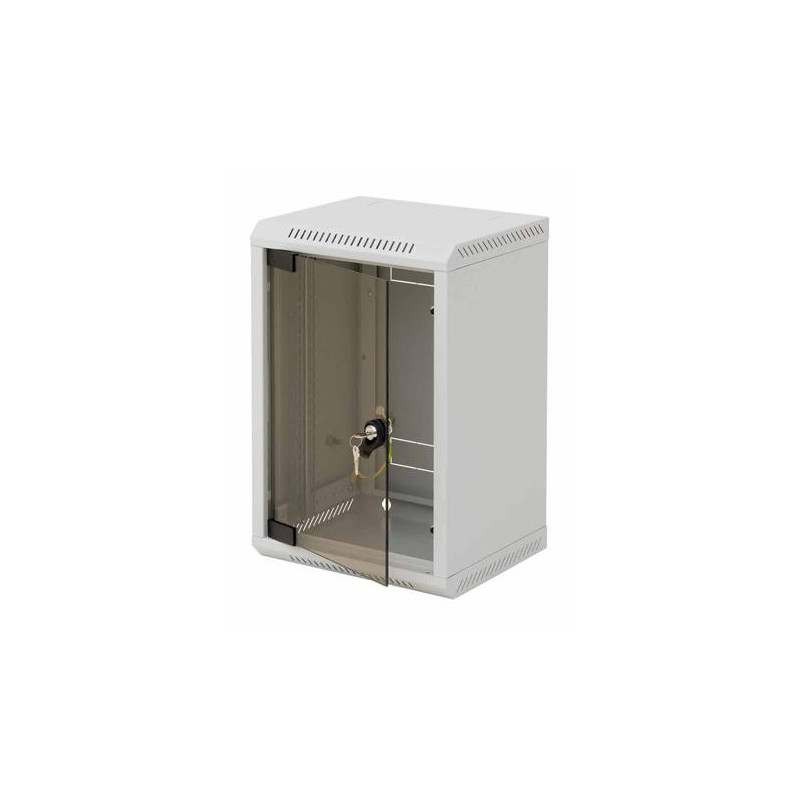 10" rack jednodielny 9U/260 TRITON sivý plech.dvere