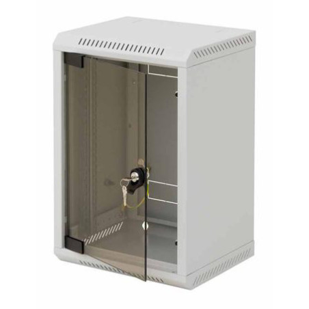 10" rack jednodielny 9U/260 TRITON sivý plech.dvere