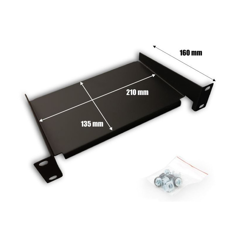 DATACOM 10" Polica 160mm 1U čierna