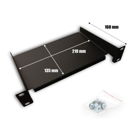 DATACOM 10" Polica 160mm 1U čierna