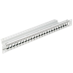 19" patchpanel pre 24 modulu SFA/SFB, neosadený, 1U, RAL 7035