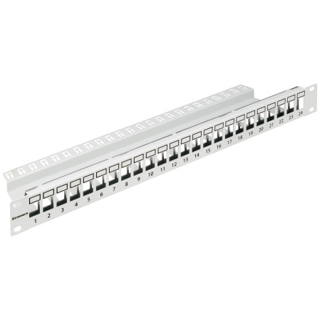 19" patchpanel pre 24 modulu SFA/SFB, neosadený, 1U, RAL 7035