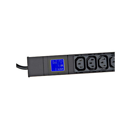 PDU IT METER, integr.merenie, 12x C13, Al, 19", 1U, RAL 7035