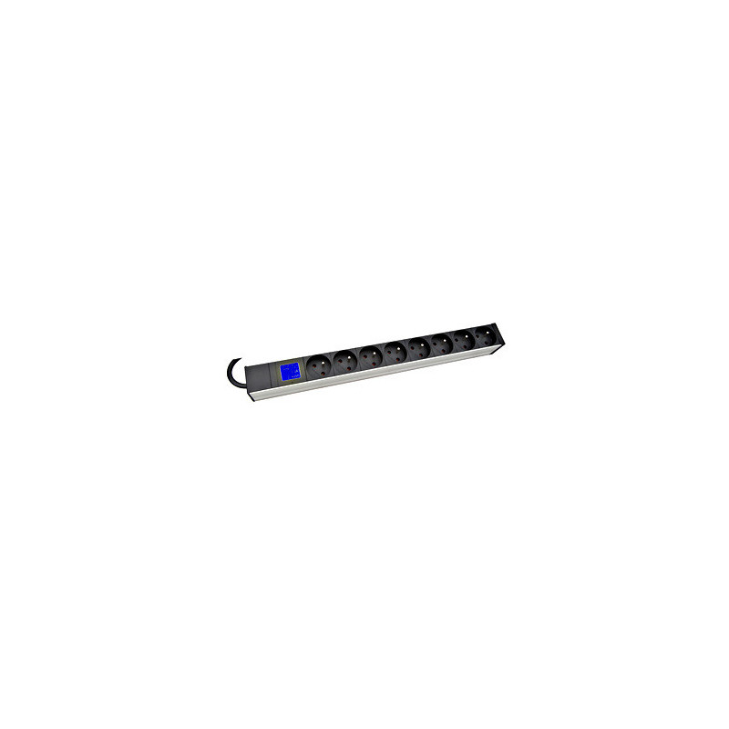 PDU IT METER, integr.merenie,8x CSN,Al, 19", 1U, RAL 7035