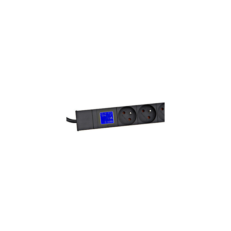 PDU IT METER, integr.merenie,8x CSN,Al, 19", 1U, RAL 7035