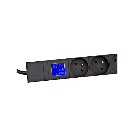 PDU IT METER, integr.merenie,8x CSN,Al, 19", 1U, RAL 7035