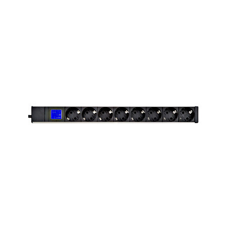 PDU IT METER, integr.merenie, 8x Schuko, Al, 19", 1U, RAL 7035