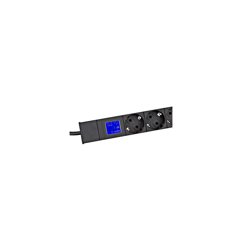 PDU IT METER, integr.merenie, 8x Schuko, Al, 19", 1U, RAL 7035