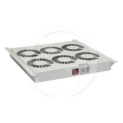 Ventilačná jednotka 6 vent., termostat, do stropu aj dna VJ-R6, sivá