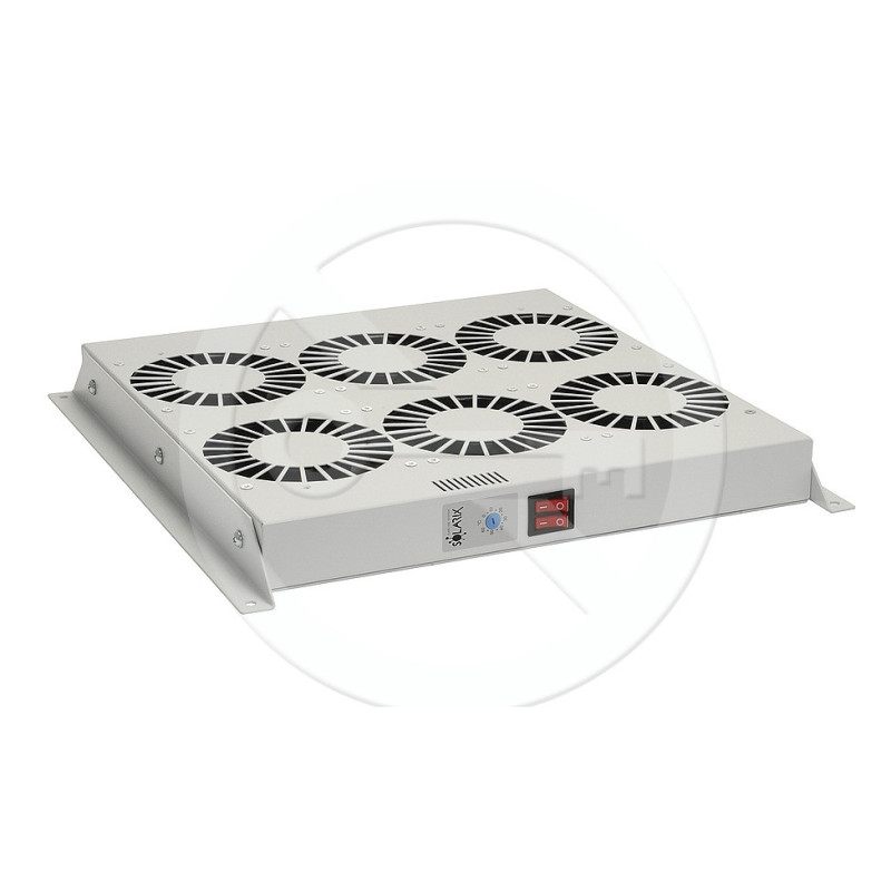 Ventilačná jednotka 6 vent., termostat, do stropu aj dna VJ-R6, sivá