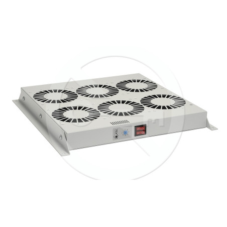 Ventilačná jednotka 6 vent., termostat, do stropu aj dna VJ-R6, sivá