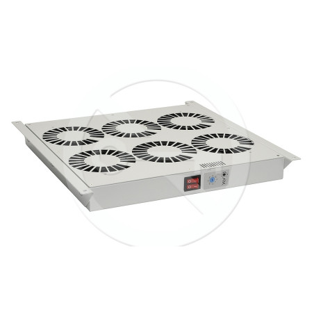 Ventilačná jednotka 6 vent., termostat, do stropu aj dna VJ-R6, sivá