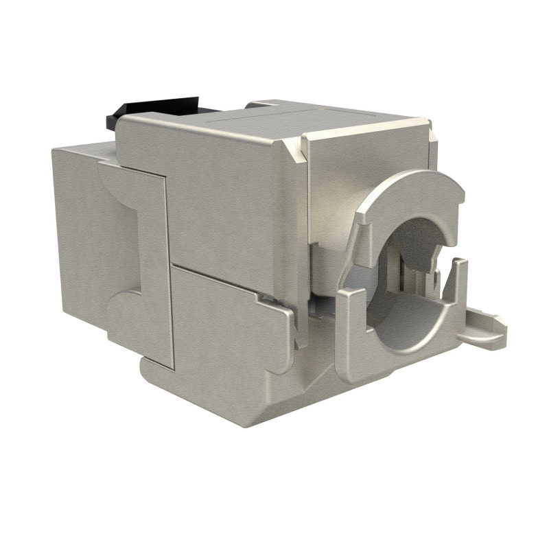 MULTIPACK 24 ks - samorezný keystone Solarix CAT6A STP SXKJ-10G-STP-BK-SA Component Level a 4PPoE