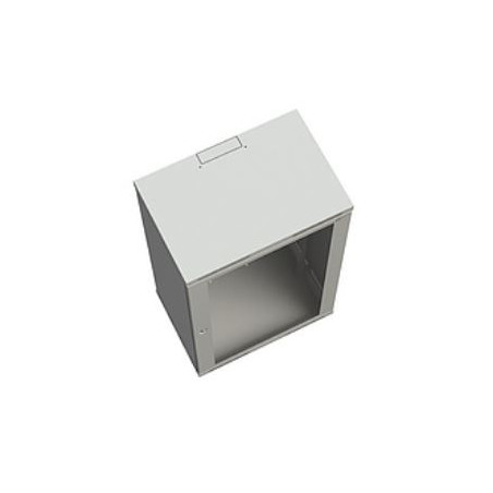 Rozvádzač nástenný SENSA 18U 400mm, dvere sklo, RAL 7035, SENSA-18U-64-11-G
