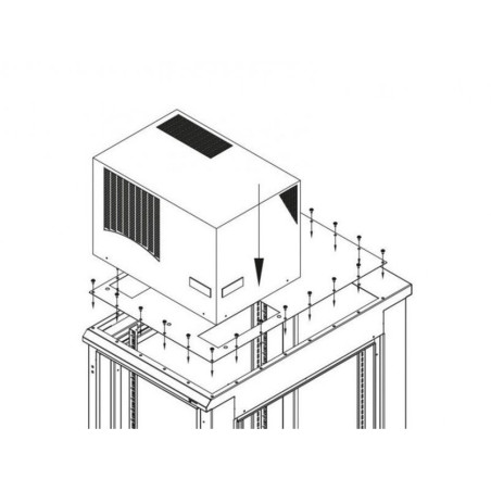 Redukcia pre montáž klímat.800x1000,1200 do hl.rozvádzača, čierna