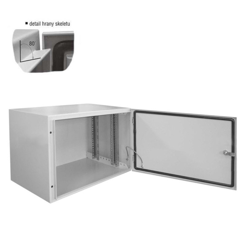 Datacom 19"vonkajší rozvádzač 6U/600x400 IP65 sivý