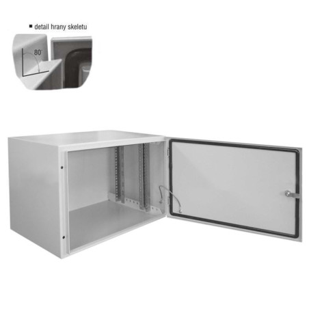 Datacom 19"vonkajší rozvádzač 6U/600x400 IP65 sivý