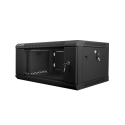 Nástenný rack 19|| 4U 600X450mm čierny flat pack